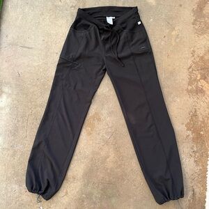 Infinity by Cherokee Black Scrub Work Casual Pants Size Small Jogger Drawstring